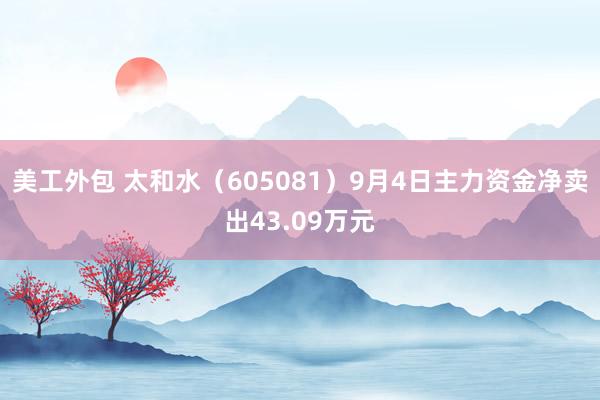 美工外包 太和水（605081）9月4日主力资金净卖出43.09万元